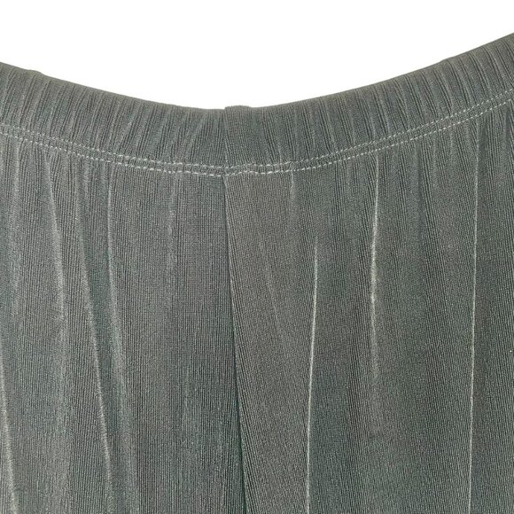 Chicos Travelers Classic Cropped Pants Elastic Waist Black Wide Leg Packable 1/M - Picture 8 of 10